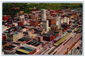 c1950's Aerial View of Birmingham Alabama AL Vintage Posted Postcard