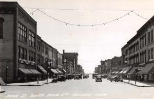 Keokuk Iowa Main Street Real Photo Antique Postcard J68874