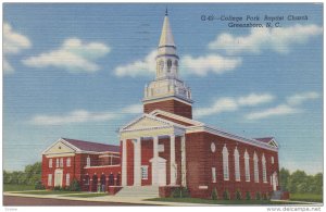 College Park Baptist Church, GREENSBORO, North Carolina, PU-1958