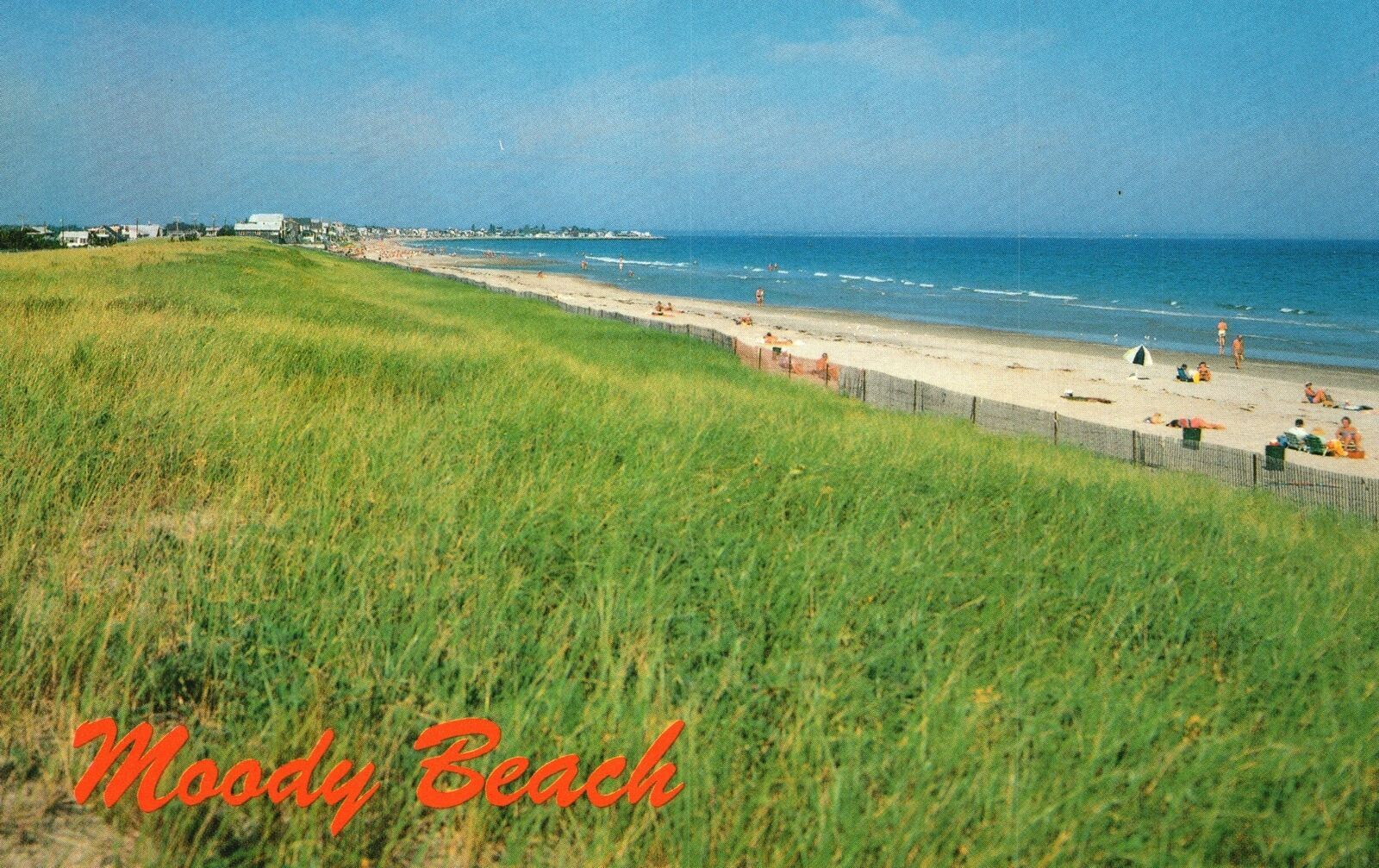 Postcard Moody Beach Looking North From Dunes Foot Bridge Beach