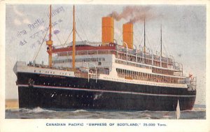 Empress of Scotland Canadian Pacific Steamship Co Ship Unused 