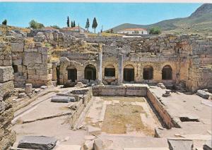 BF13756 corinth the pirene fountain  greece front/back image