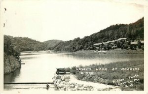 Postcard RPPC 1937 Missouri Cassville Lower Lake Roaring River Field MO24-2058