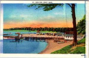 Postcard PIER SCENE Onset Massachusetts MA AN9164