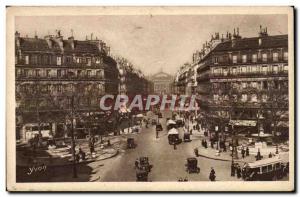 Paris Old Postcard Avenue of & # 39opera