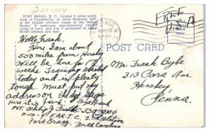 1944 Anti-Aircraft Fire from Scout Car, Fort Bragg, NC Postcard