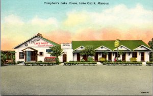 Postcard Campbell's Lake House in Lake Ozark, Missouri