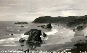 C.1910 RPPC Cape San Sebation, Gold Breach, Oregon Vintage Postcard P120