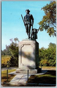 Concord Massachusetts 1950s Postcard Minute Man Statue