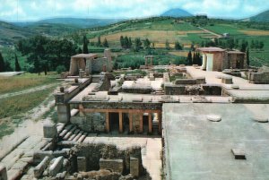 Postcard General View Cnosos Palace Remains  Administrative Center Crete, Greece