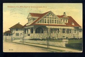 Wildwood, New Jersey/NJ Postcard, Miles Rigor Residence, Wildwood Crest, 1917!