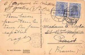 A232 Germany 1920 Wiesbaden Market Square vintage postcard