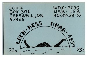 Postcard QSL Radio Card From Creswell OR Oregon KBAK-4859