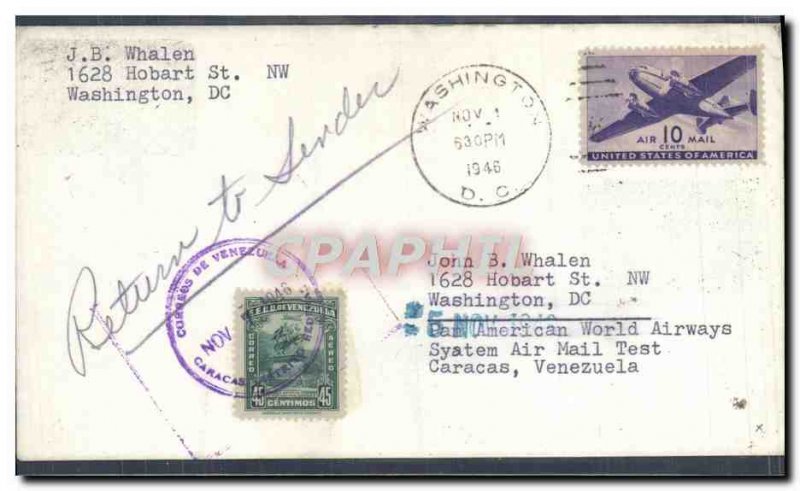 Letter USA Flight to Venezuela January 11, 1946