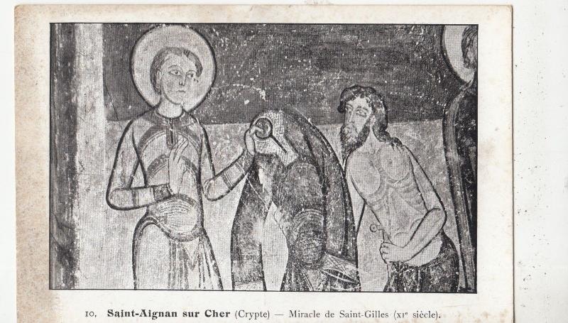 BF33984 miracle de saint gilles saint aignan sur ch painting art front/back scan