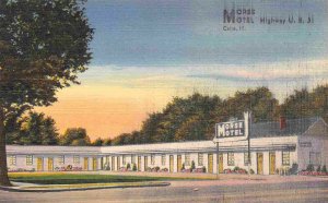 Morse Motel US 51 Highway Cairo Illinois linen postcard