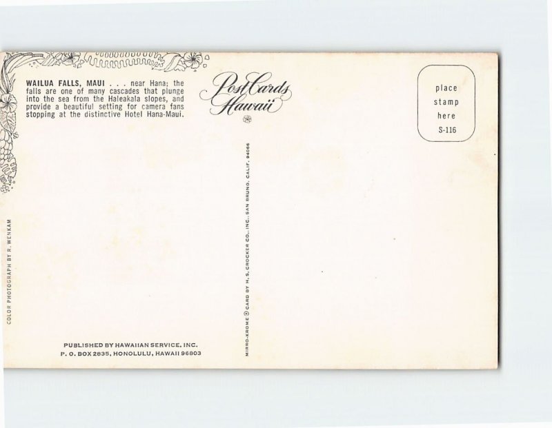 Q-54370 Wailua Falls Maui Hawaii