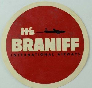 1940's-50's Braniff International Airways Luggage Label Original E18