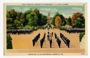 Postcard Noon Formation Regiment of Midshipmen U.S. Navy Standard View Card 