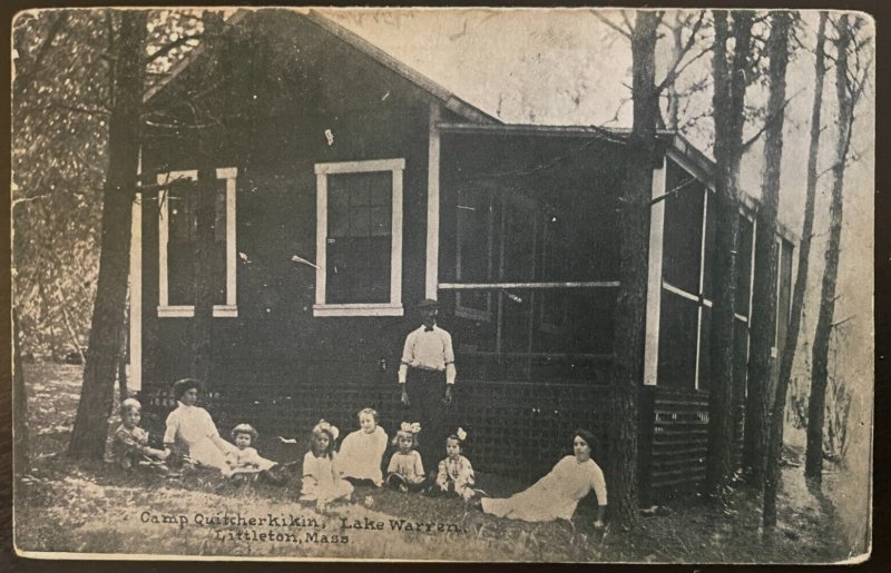 Vintage Postcard 1907-1915 Camp Quitcherkicken, Lake Warren, Littleton (MA)