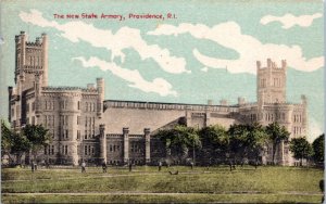 Postcard RI Providence - State Armory