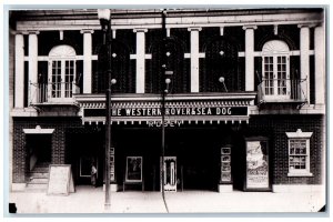 Spencer WV Postcard RPPC Photo The Robey Theatre Western Rover & Sea Dog 1927