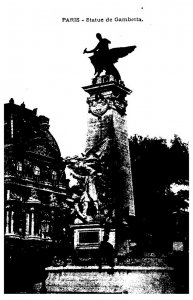 France Paris  Statue de Gambetta