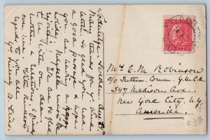 Sodertelje Sweden Postcard Bjorkudden River View c1920's Antique RPPC Photo