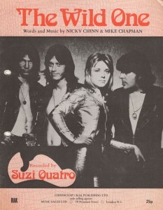 Suzi Quatro The Wild One UK Rare Glam Rock 1970s Sheet Music