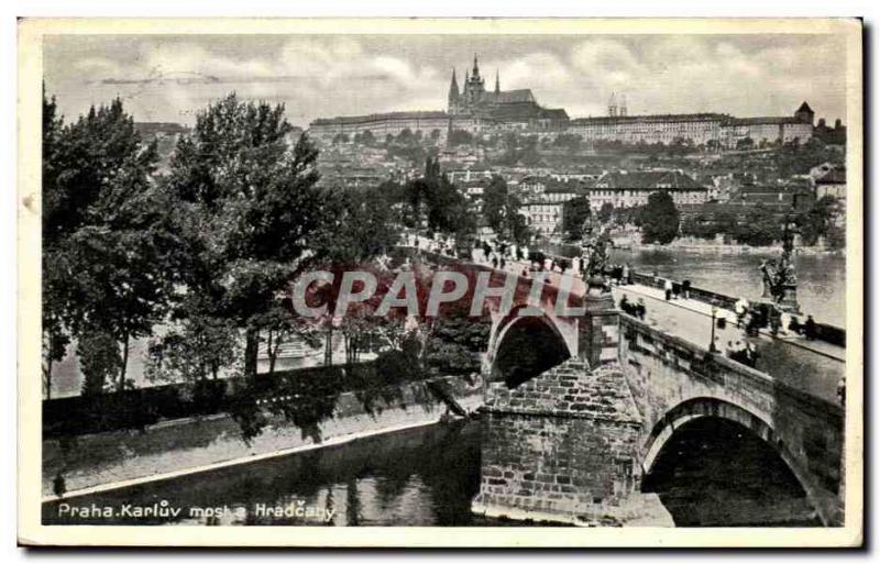 Postcard Old Praha Karluv Mosha Hradcany