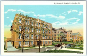 c1940s Belleville, IL St. Elizabeth Hospital Linen PC Roadside Walkohl Drug A330