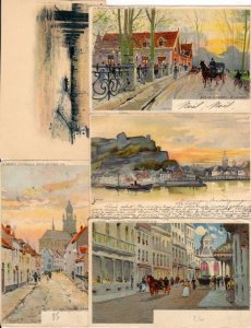 BELGIUM 77 Vintage Litho Postcards pre-1910 (L2914)