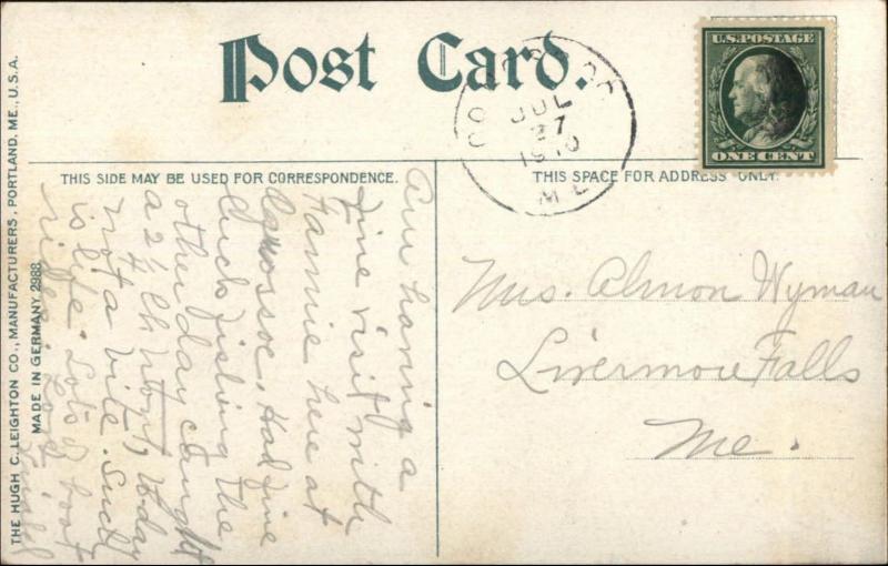 Rangeley Lakes ME From Haines Landing c1910 Postcard