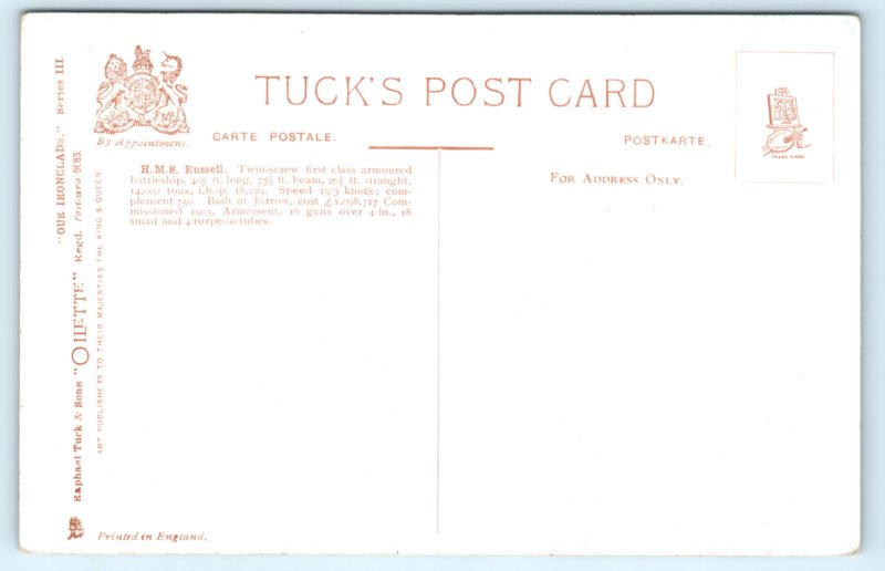 HMS Russell Postcard Royal Navy Ship
