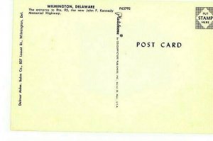 Postcard Entrance to 95, John F. Kennedy Memorial Hwy.Wilmington,DE.        Q2
