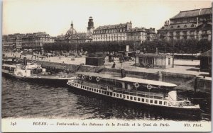 France Rouen Embarcadere des Bateaux de la Bouille et le Quai de Paris C078