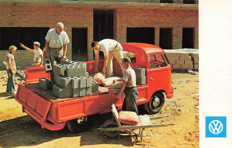 Ridgefield CT Volkswagen VW Pick-Up Truck Loading Postcard