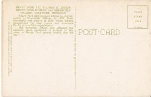 Henry Ford and Thomas A. Edison, unused Postcard