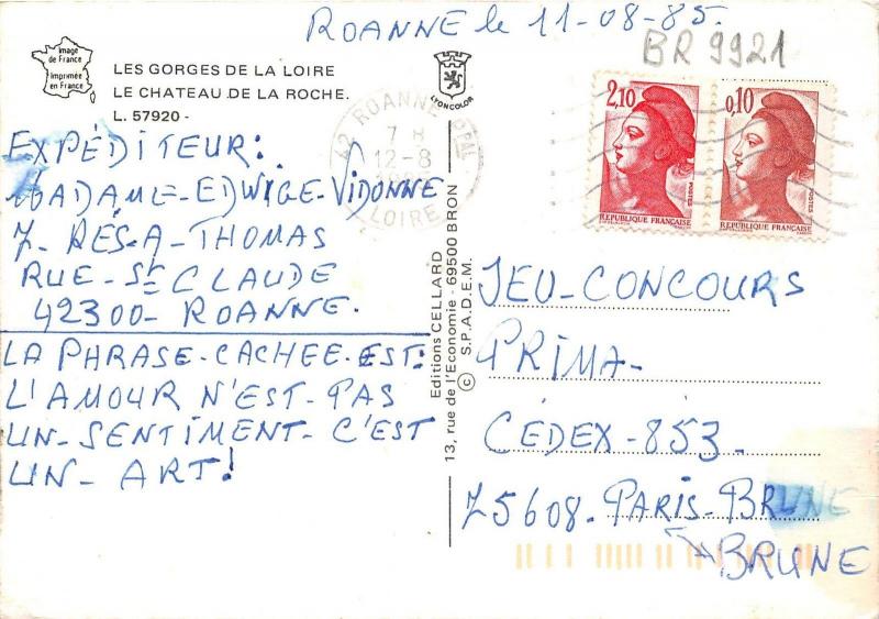 BR9921 Le Chateau de la Roche  france