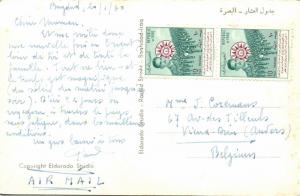 iraq, BASRA BASRAH ‏البصرة‎‎ , Ashar Creek, Mosque Islam (1960) RPPC Stamps