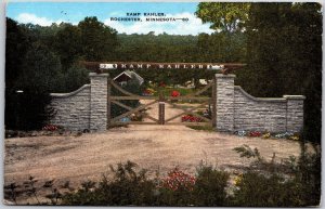 Camp Kahler Rochester Minnesota MN Entrance Park Recreational Area Postcard