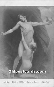 Amour et Devoir Nude Postcard Philippe Heyl Unused