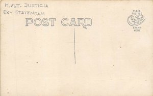 Justicia Ex - Statendam, Real Photo Misc Ship Line Ship 