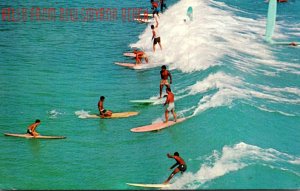 Florida New Smyrna Beach Hello With Surfers 1972