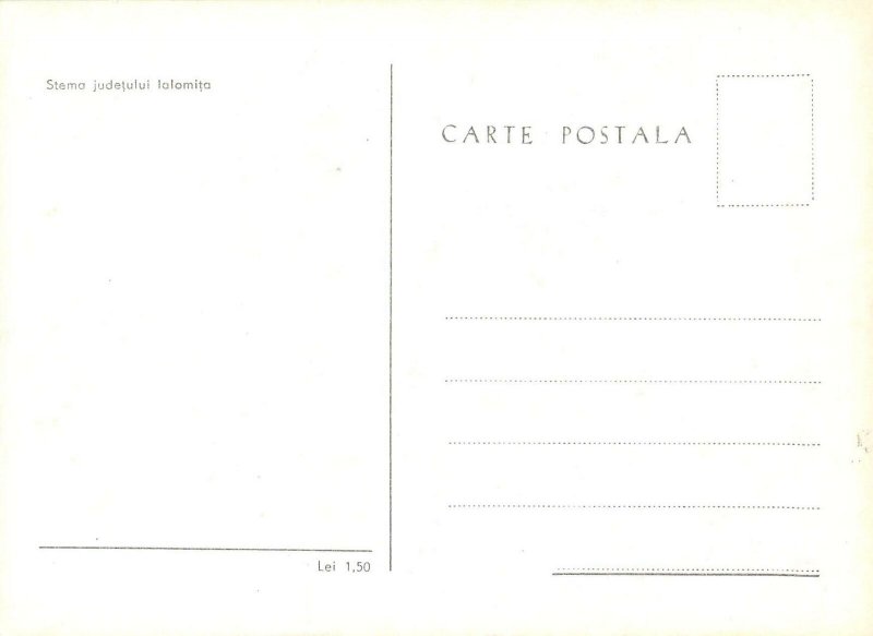 Romanian district crest post card judetul Ialomita