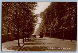 East Yorkshire England Postcard Holderness Road Hull 1913 Posted RPPC Photo