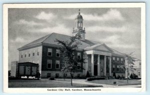 GARDNER, Massachusetts MA ~ GARDNER CITY HALL  Worcester County Postcard