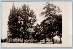 c1910's St. Mary's Church Lo Mira Wisconsin WI RPPC Photo Postcard