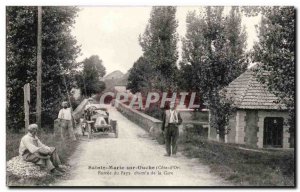Sainte Marie on Ouche Old Postcard Entree payx the path to the station (autom...
