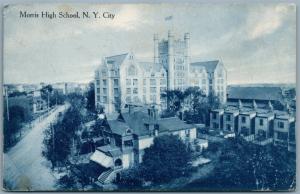 NEW YORK CITY NY MORRIS HIGH SCHOOL ANTIQUE POSTCARD